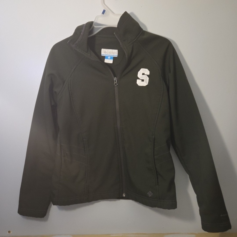 Michigan State Spartans MSU Full Zip Soft Shell Columbia Jacket Coat Womens Med